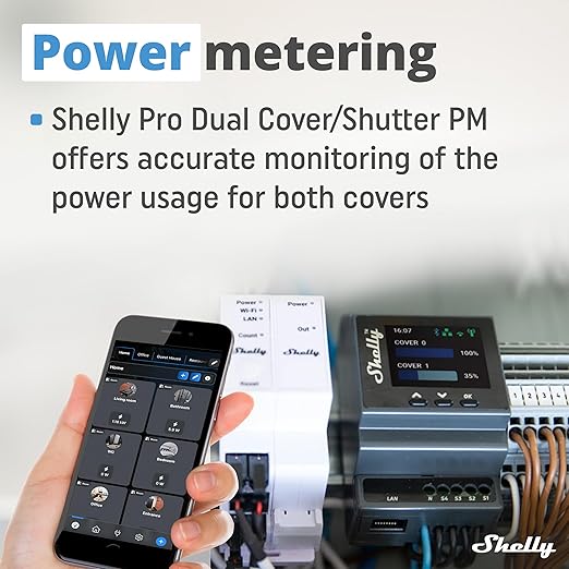 Shelly Pro Dual Cover/Shutter PM | LAN and Wi-Fi Connection, Professional DIN - Image 5