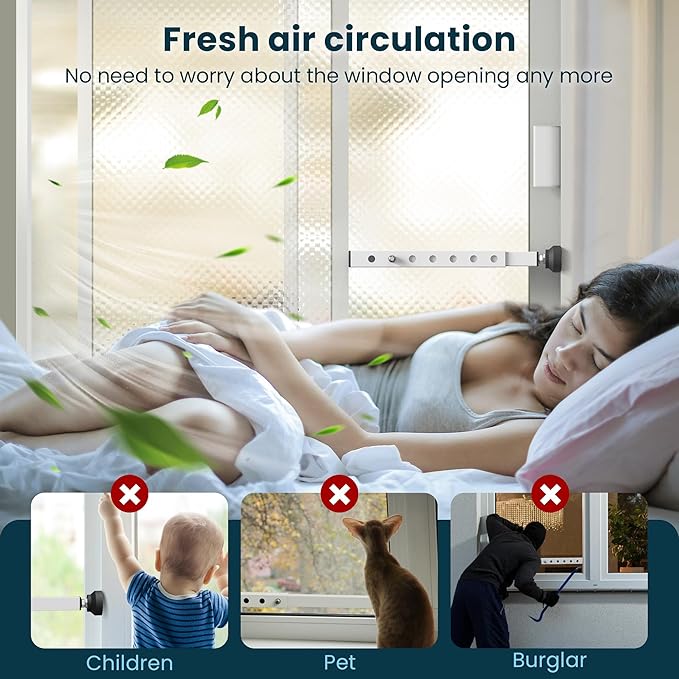 Gadgetzan 4 Pack Window Security Bars Adjustable 11"-18", Portable Short - Image 4