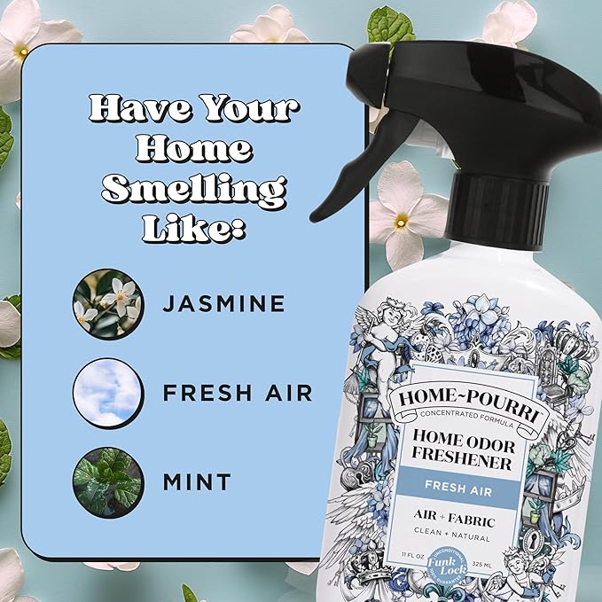 Home-Pourri Air + Fabric Multi-Purpose Odor Freshener Spray, 11 Fl Oz, Fresh - Image 8
