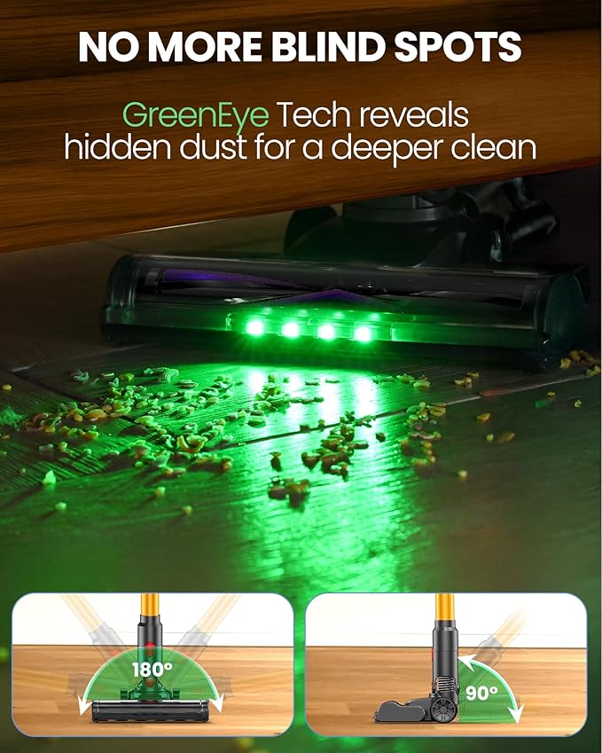 Zynet S8 Cordless Vacuum Cleaner, 500W/45KPA/40Mins Lightweight Stick Vacuum - Image 6