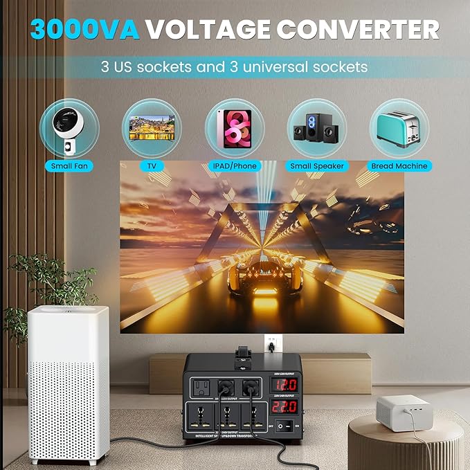 3000W Voltage Converter Transformer Step Up/Down Converter 110/120 Volt - Image 5