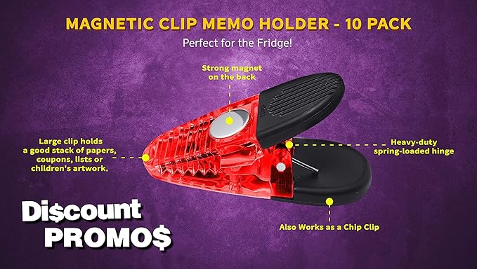 10 Magnetic Memo Holders Set - Image 3