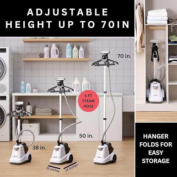 SALAV Heavy Duty Commercial Full-Size Garment Steamer - Image 9