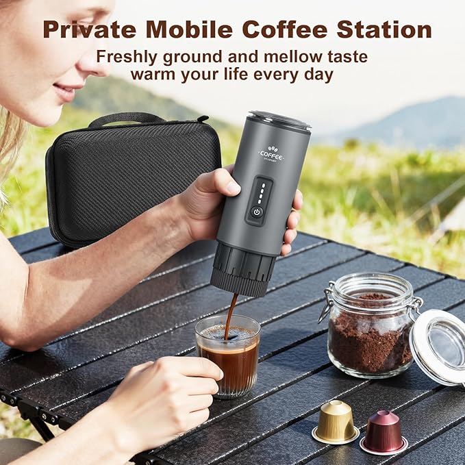 Portable Coffee Maker, 3 in 1 Electric Espresso Machine Set, Rechargeable - Image 6