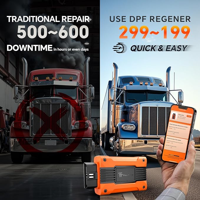 DPF Regeneration Scanner for Truckers, Emergency Reset Device, Diesel - Image 2
