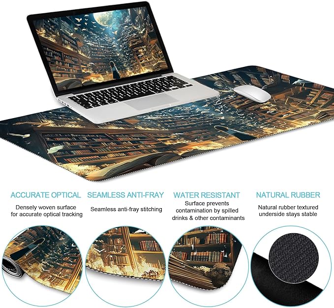 LIMKRIAN Anime Book Mouse Pad Set Large Desk Matt - Image 3