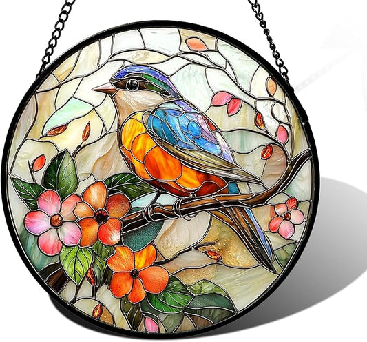 DASTOLL Stained Glass Window Hanging, and Mom 9.8 in by DASTOLL