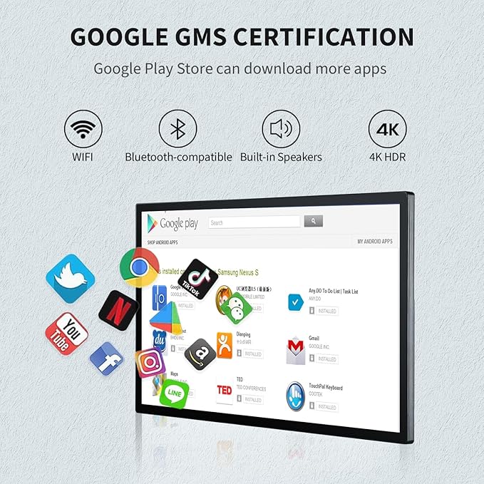 TouchWo 55" Interactive Touchscreen Monitor, Smart Board FHD 1080P Display - Image 3