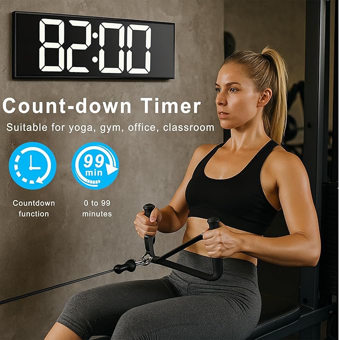TrophyRak 16" Large Digital Wall Mount Clock, Count Down Timer, Big LED - Image 4