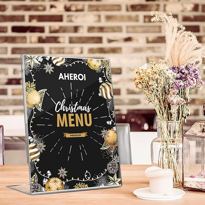 Aheroi 12 PCS Acrylic Sign Display Stands - Image 7