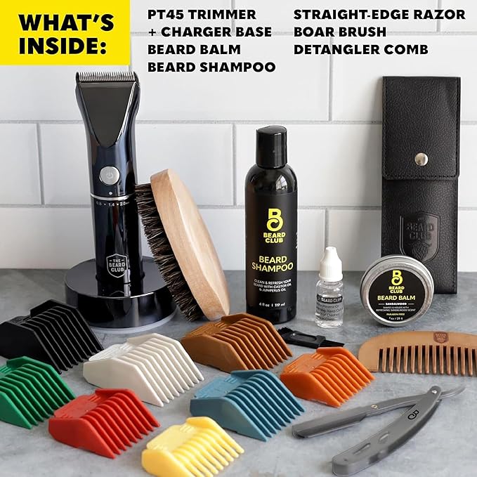 Beard Club Mens Grooming Kit & Beard Trimmer - Image 9