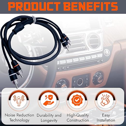 Elite Audio Premium Series 3ft. 2-Channel Car Audio RCA Cable – Double Shielded - Image 5