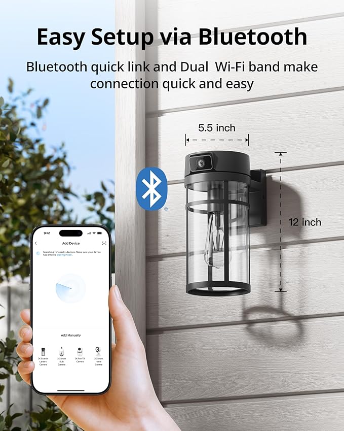 Jarnex Outdoor Porch Light Camera, 2K Wi-Fi Security Cam - Image 9