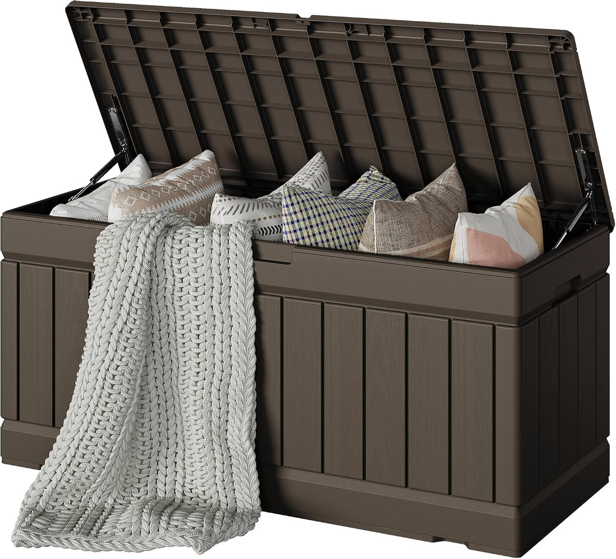 devoko 78 gallon deck box, waterproof resin outdoor, main product view