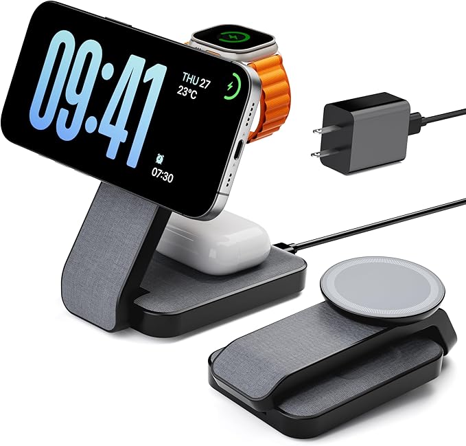 Eazpower 3 in 1 Foldable Wireless Charging Station by eazpower