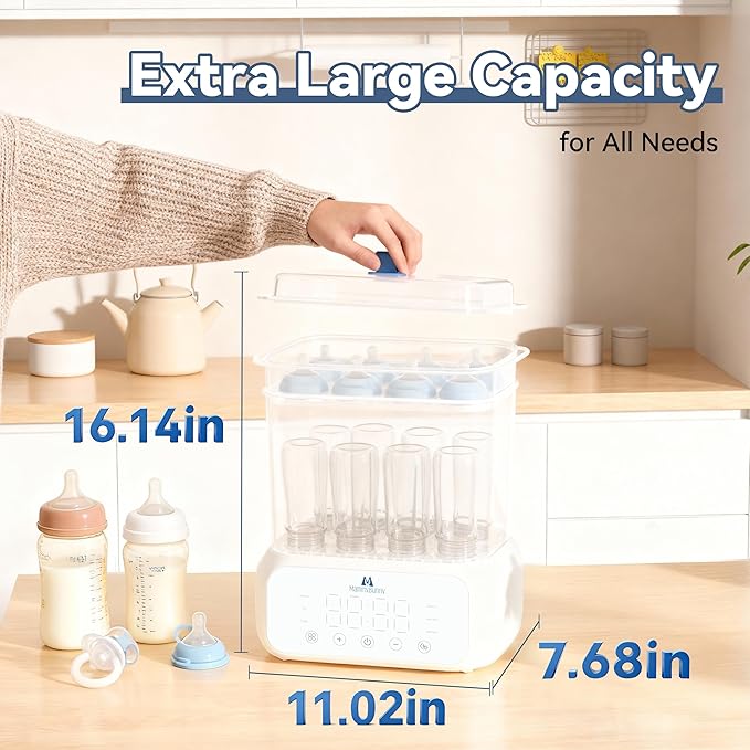 Mammy Bunny 3-in-1 Baby Bottle Sterilizer and Dryer – 6 Smart Modes - Image 5