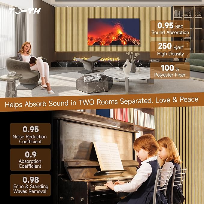 TO-TH Large Art Acoustic Panels, 5 Pack Sound Absorbing Panels, 47.2” x 23.6” x - Image 6