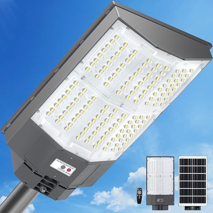 10500W Solar Street Lights Outdoor, 650000LM 7000K Solar Parking Lot Lights by ZarkureSolarStreetLight
