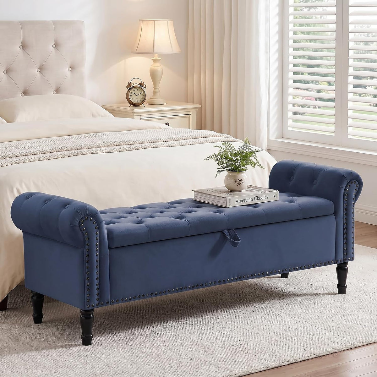 67'' end of bed storage bench king size, main product view