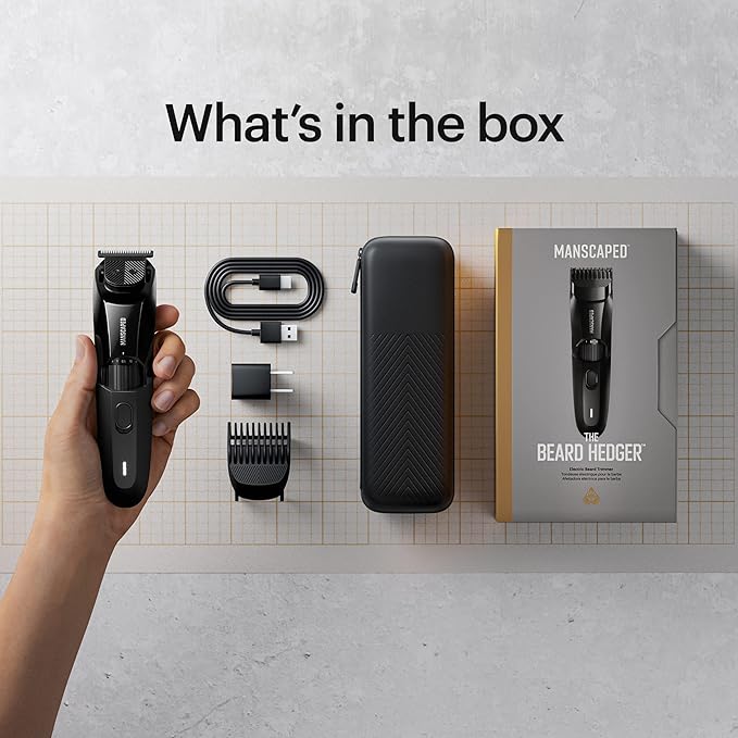 MANSCAPED® The Beard Hedger® Premium Men's Beard Trimmer, 20 Length Adjustable - Image 9