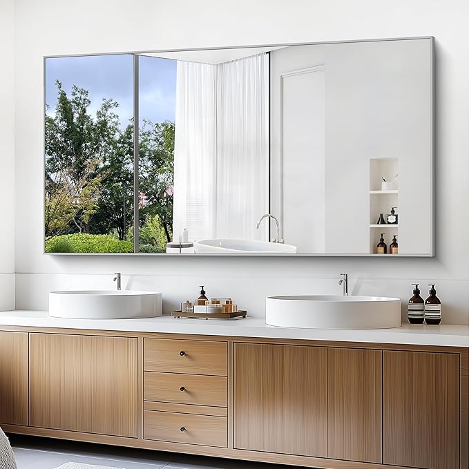 36x72inch Bathroom Mirror, Large Rectangular Wall Mirrors - Image 2