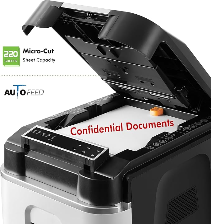 Aurora Commercial Grade 220-Sheet Auto Feed High Security Micro-Cut Paper - Image 3