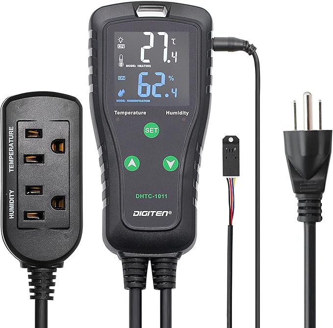 DIGITEN DHTC1011 Humidity and Temperature Controller Plug-in Thermostat by DIGITEN