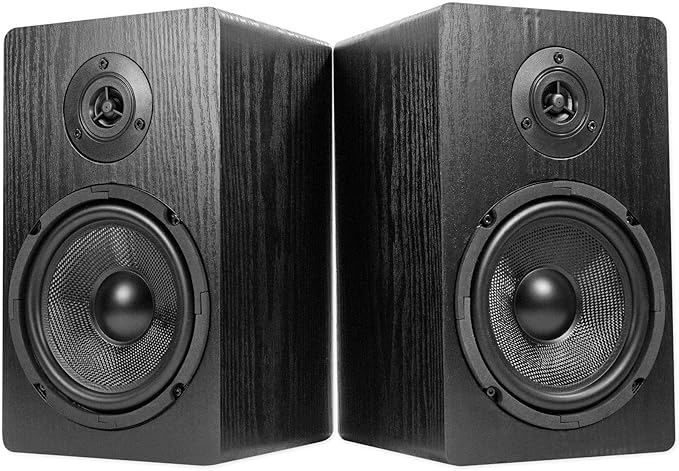 Rockville Pair RockShelf 68B V2 400W Black 6.5" Home Bookshelf Speakers - Image 3