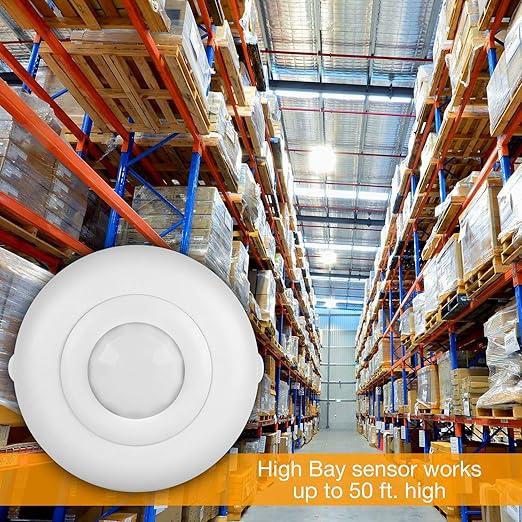 ENERLITES High Bay 360 Degree PIR Line Voltage Ceiling Occupancy Motion Sensor - Image 3