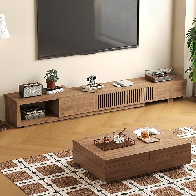 gaoyangjiaju Mid-Century Modern Expandable Coffee Table & TV Stand Set - Image 7