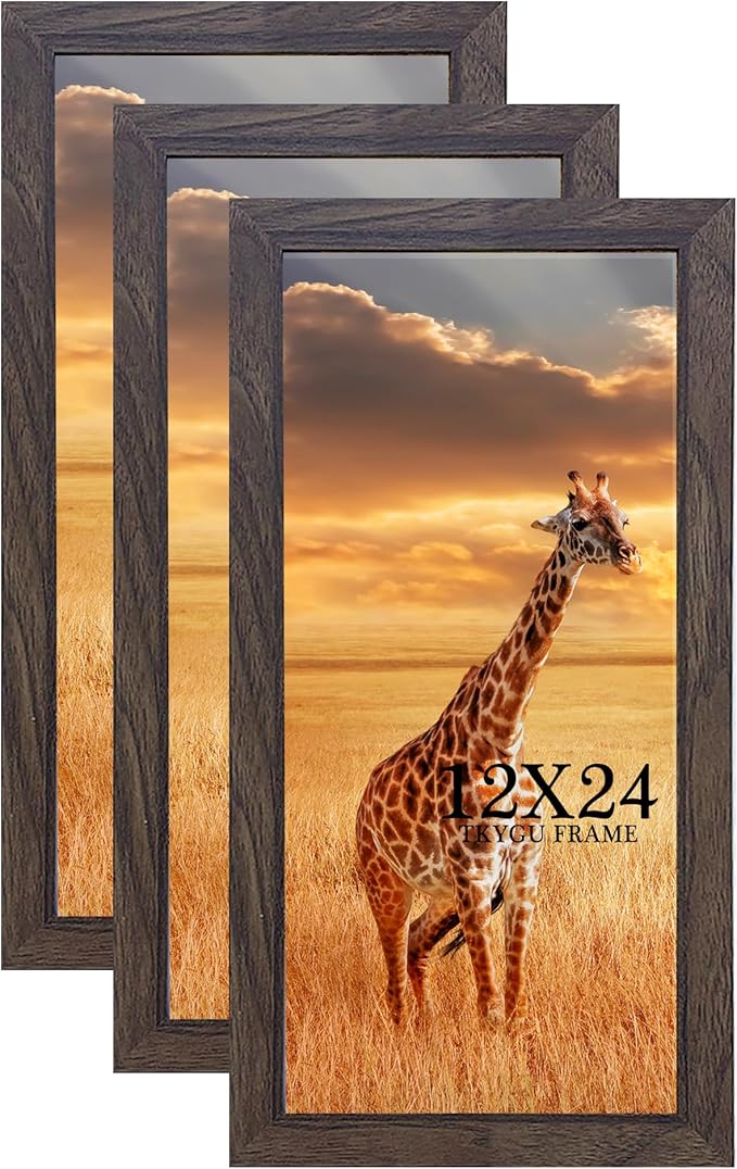TKYGU 12x24 Picture frame Set of 3, Wooden frame 12x24 Wall Gallery Poster by TKYGU
