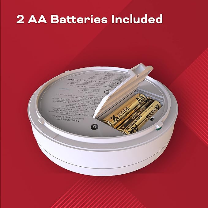 Kidde Smoke & Carbon Monoxide Detector, AA Battery Powered, LED Warning Light - Image 3