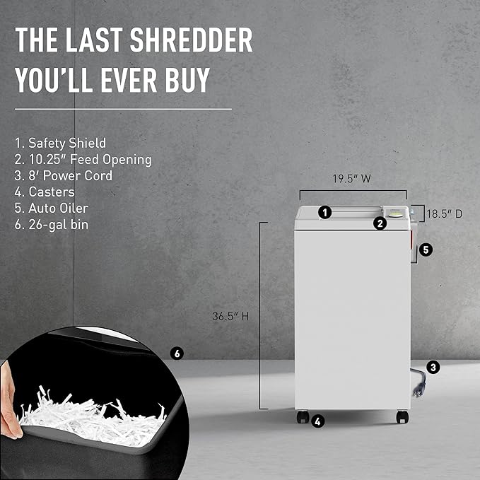 ideal. 2604 Cross-Cut Centralized Office Shredder - Image 4