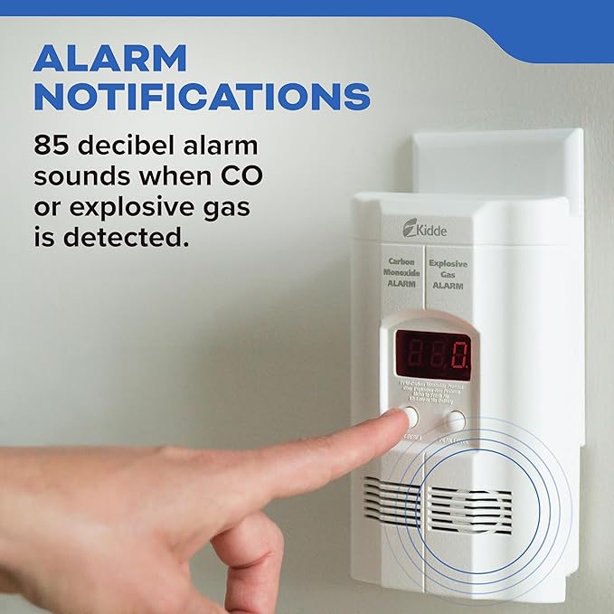 Kidde Carbon Monoxide Detector, & Explosive Gas Alarm, Plug-in Wall - Image 4
