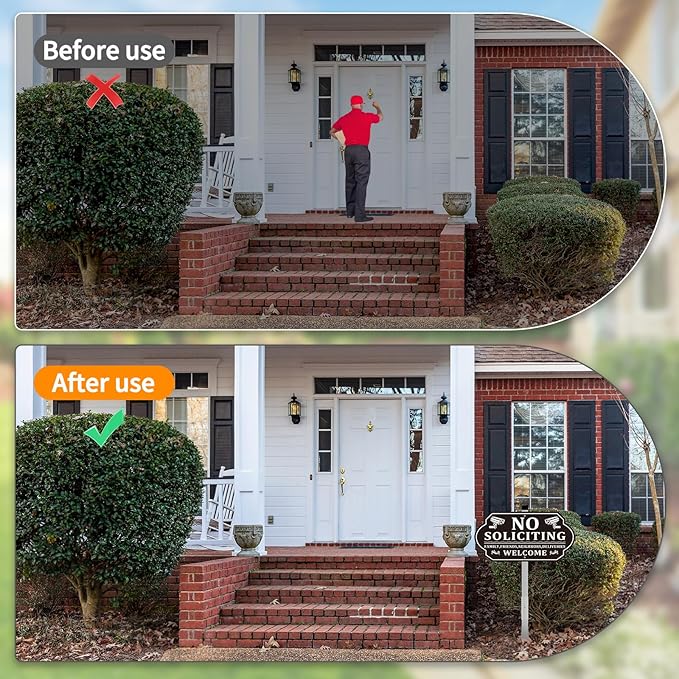 No Soliciting Sign for House, No Soliciting Signs for Front Door - Image 7