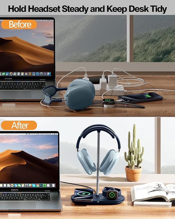 HiWe 3-in-1 Headphone Stand - Image 5