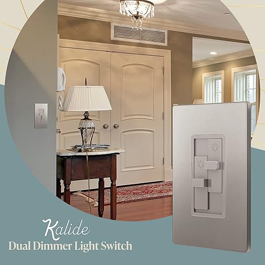 TOPGREENER Elite Series Kalide Dual Load Dimmer Light Switch, Double LED Dimmer - Image 3