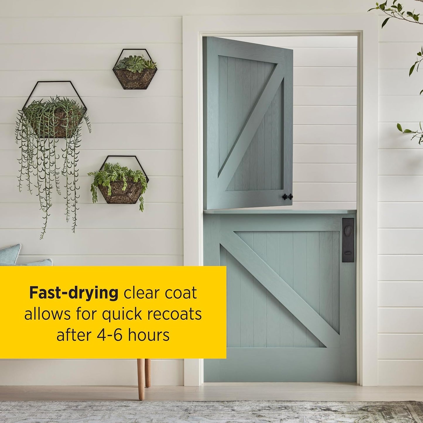 Minwax Ultra Fast Drying Polyurethane Protective Wood Finish, 275 VOC, Clear Satin, Gallon