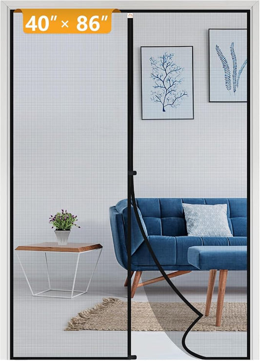 Yotache Magnetic Screen Door Fits Door Size 40 x 86, Screen Size 42" x 87" Door by yotache