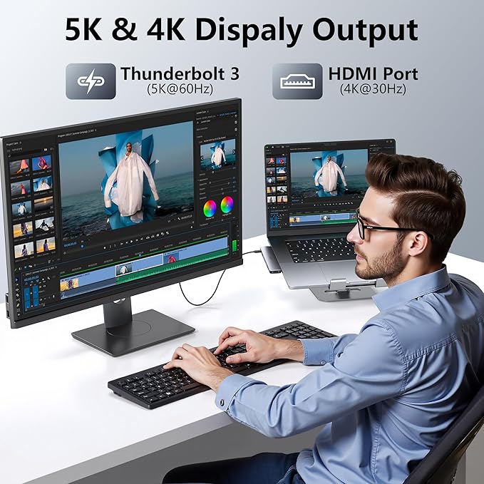 USB C Hub HDMI USB Adapter for MacBook Pro Air M3 M2 M1 2025-2018 13 14 16" - Image 3