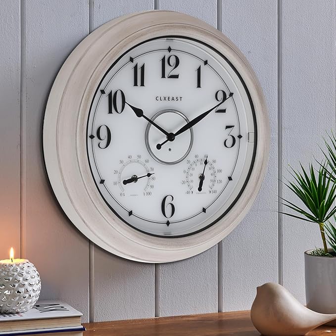 CLXEAST 18 Inch Illuminated Outdoor Clock - Image 6