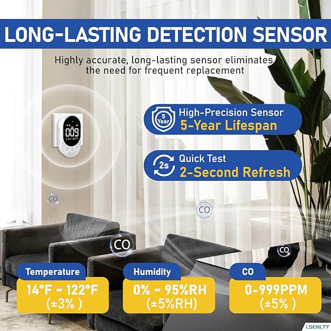 LSENLTY Portable Carbon Monoxide Detector - Image 6