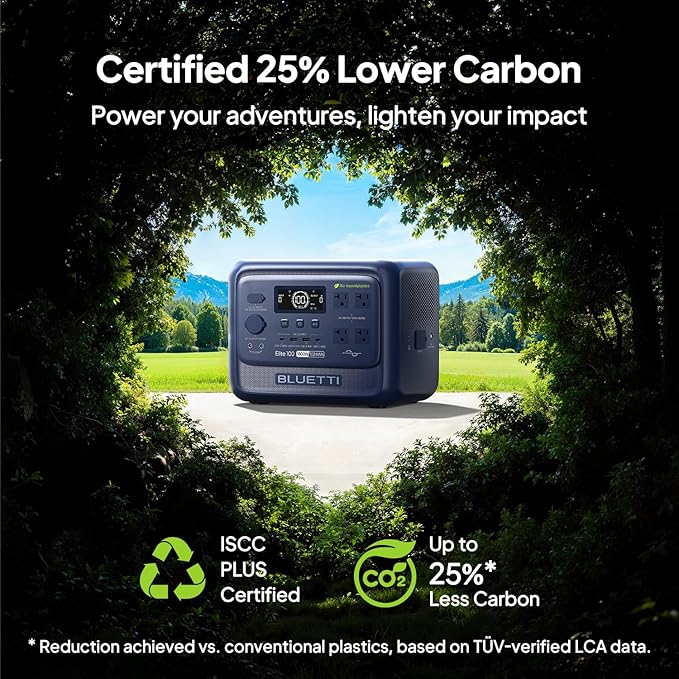 BLUETTI Elite 100 V2 Portable Power Station, 1024Wh LFP Battery Backup w/ 4 - Image 3
