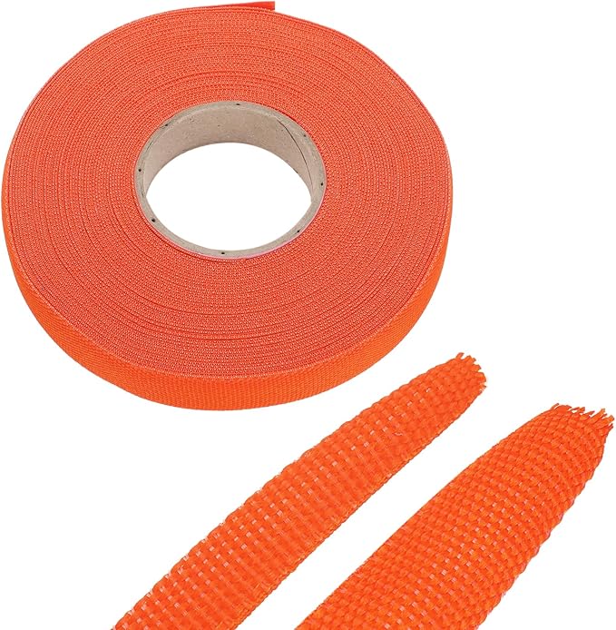 MECCANIXITY Braided Cable Sleeves Heat Shrinkable Fabric Sleeving, 1/2" 60ft by MECCANIXITY