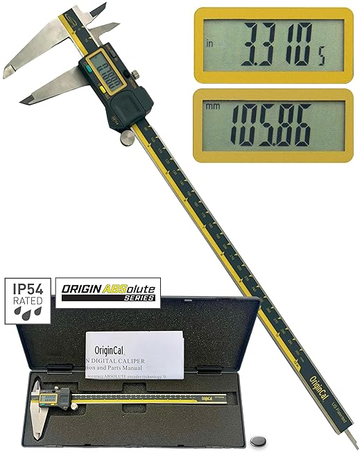 iGAGING Absolute Origin 0-12" Digital Caliper, IP54 Stainless Steel, SPC/USB by iGaging