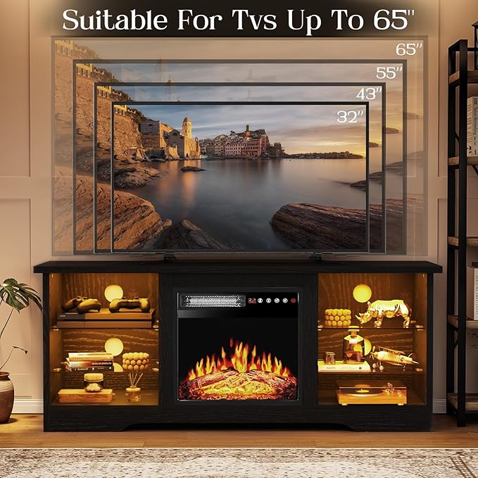 VITESSE 58 Inches Fireplace TV Stand - Image 3