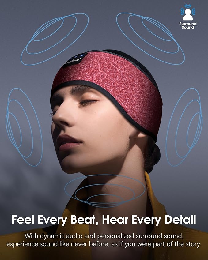 MUSICOZY Sleep Headphones Wireless Bluetooth 5.4 Headband, Music Sports - Image 4