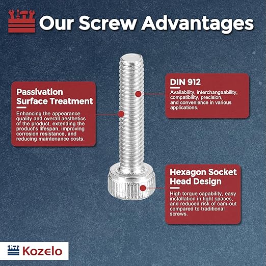 Kozelo 30pcs Socket Head Cap Screws - Image 3
