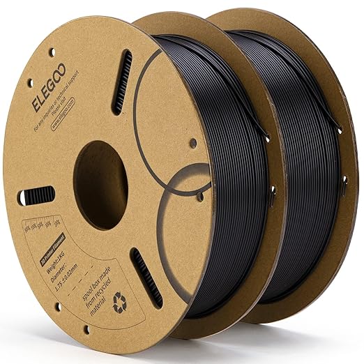 ELEGOO PLA Filament 1.75mm Black 2KG, 3D Printer Filament Dimensional Accuracy by ELEGOO