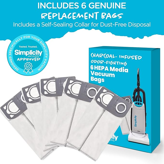 Simplicity Vacuums S26HC-6 HEPA Vacuum Bags - Image 8